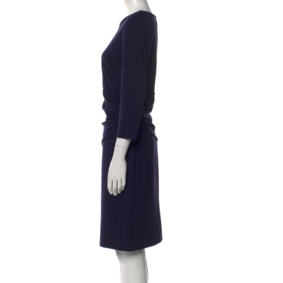 Diane Von Furstenberg Deep Blue Midi Dress - Picture 2 of 7